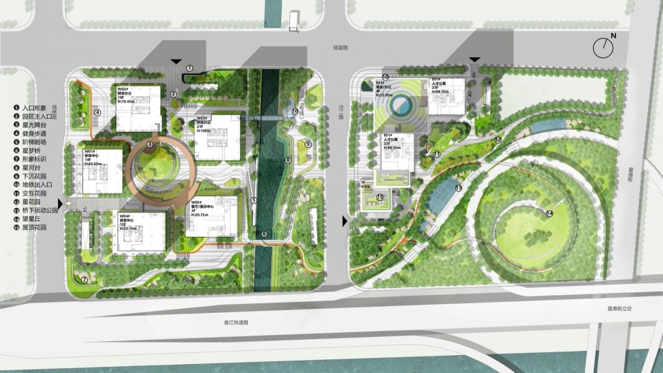 Landscape Design of Phase 1 of New Land on the South Bank of Suzhou Industrial Park by Qidi Design Group Beijing Branch Sanpeng Studio
