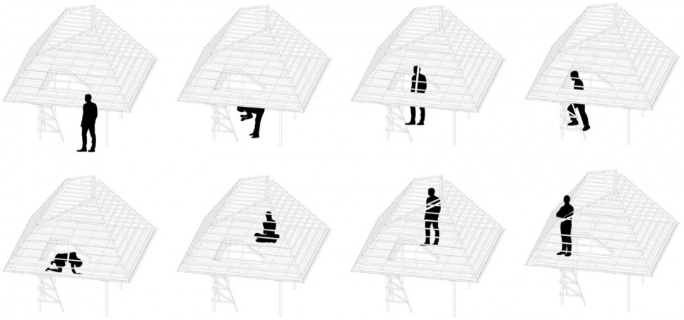 Meditation Cabin A light paper cage by Meaningless Architecture
