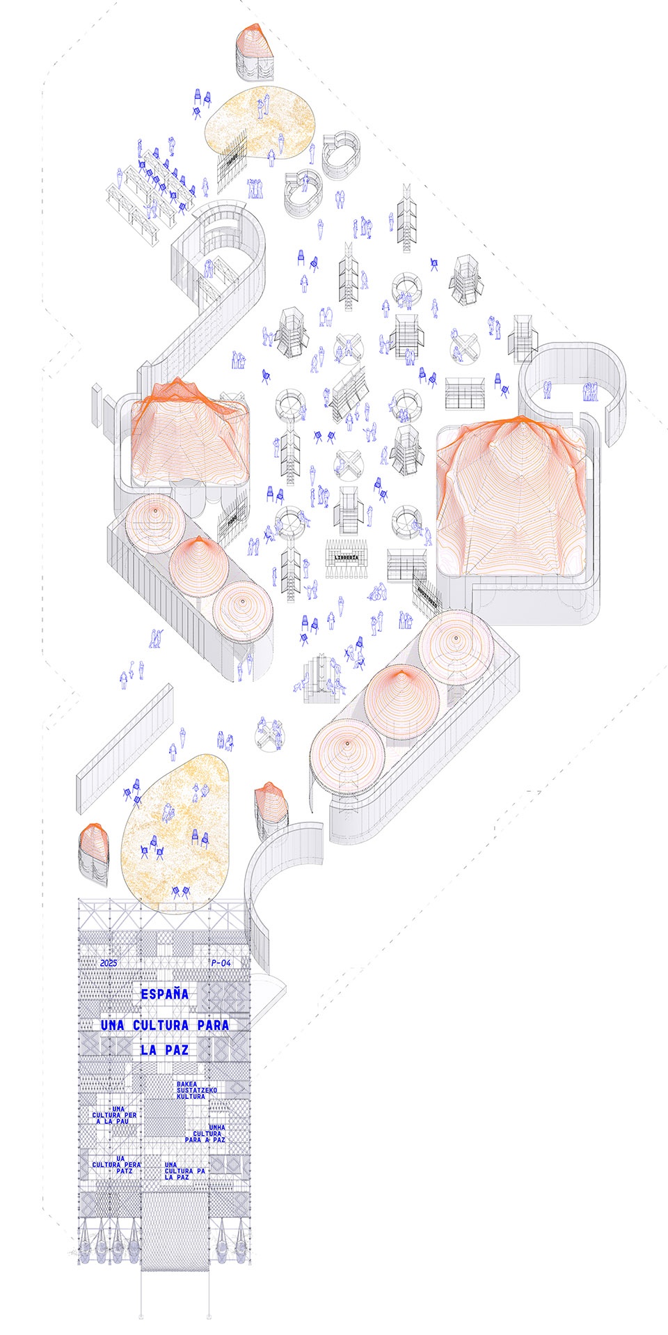 spanish pavilion bogota international book fair filbo 2025 by lluis alexandre casanovas blanco eeestudio paula chalkho rozenblum santiago...