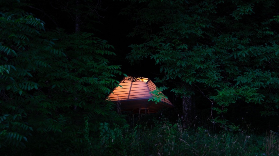 Meditation Cabin A light paper cage by Meaningless Architecture