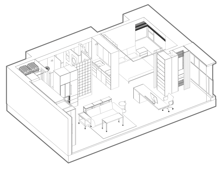 interior renovation of an apartment by fuyudi studio