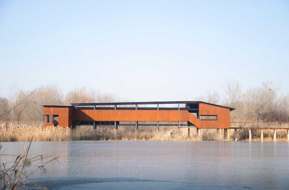 Reed Pavilion Bird watching Tower Park service building series in Xingxiang Ecological Park by Atelier Folie Duan Wei Studio Shanghai Lin...