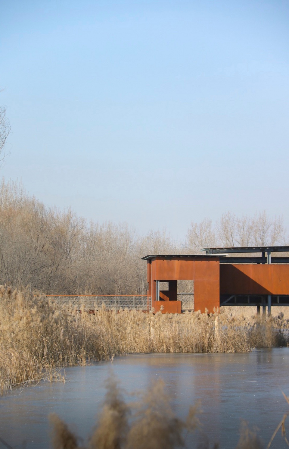 Reed Pavilion Bird watching Tower Park service building series in Xingxiang Ecological Park by Atelier Folie Duan Wei Studio Shanghai Lin...