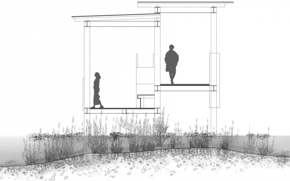 Reed Pavilion Bird watching Tower Park service building series in Xingxiang Ecological Park by Atelier Folie Duan Wei Studio Shanghai Lin...