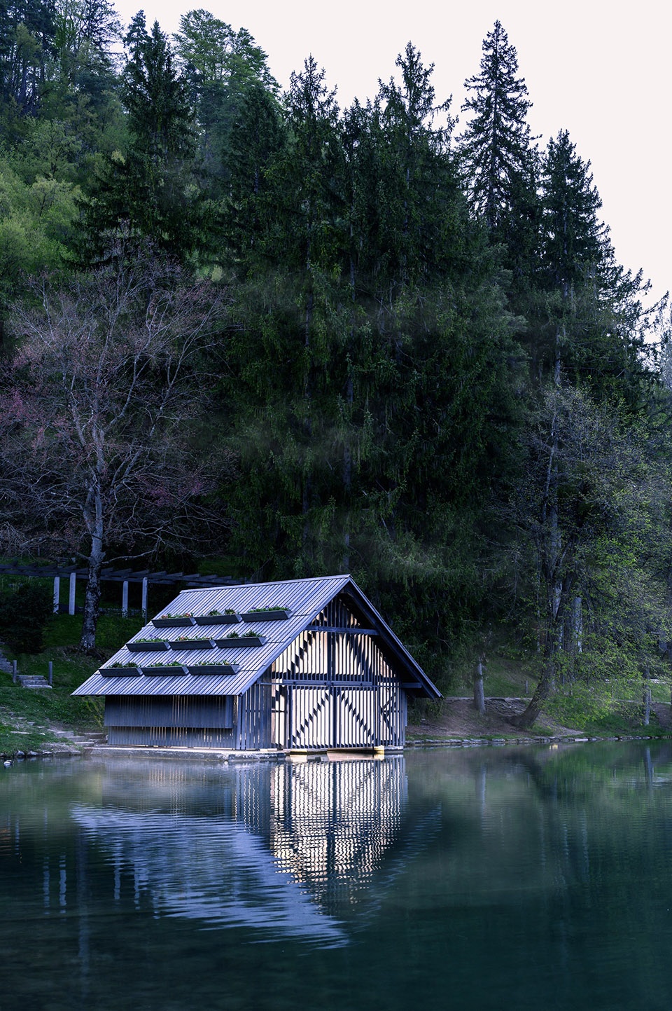 boathouse at lake bled by ofis architects