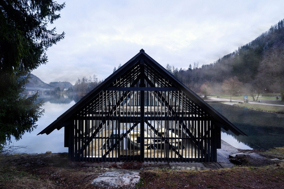 boathouse at lake bled by ofis architects