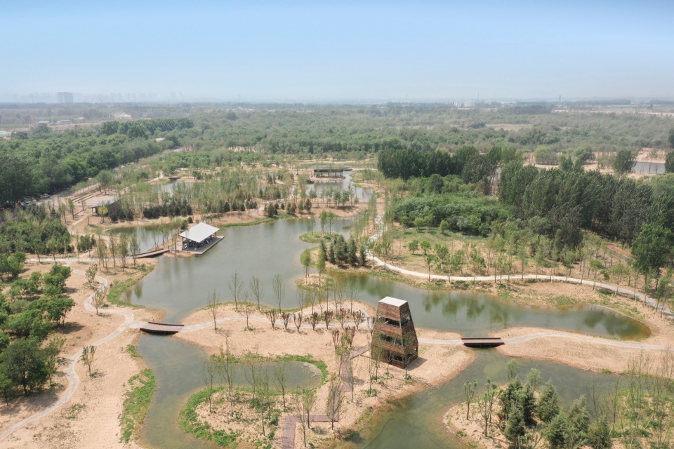 Reed Pavilion Bird watching Tower Park service building series in Xingxiang Ecological Park by Atelier Folie Duan Wei Studio Shanghai Lin...