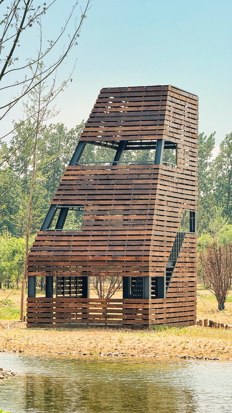 Reed Pavilion Bird watching Tower Park service building series in Xingxiang Ecological Park by Atelier Folie Duan Wei Studio Shanghai Lin...