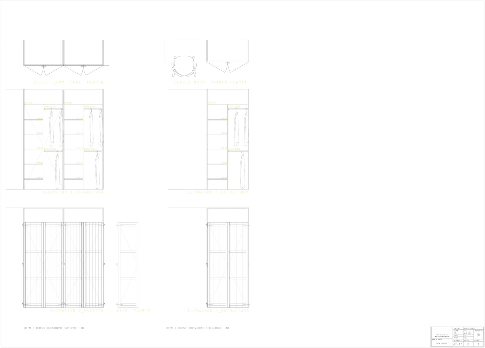 LAMINA 17 CLOSET CASA CALFUCO 00 gqf