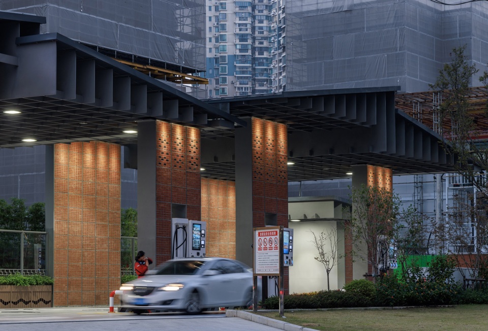 hongkou brick gas station by original design studio
