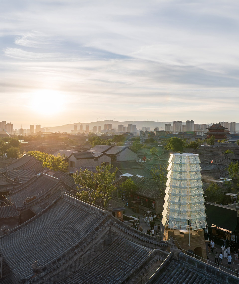 datong ancient town silk road tower by xj design agency
