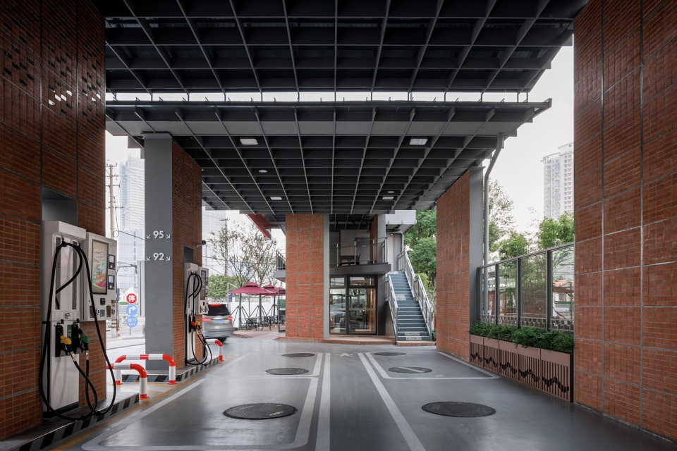 hongkou brick gas station by original design studio