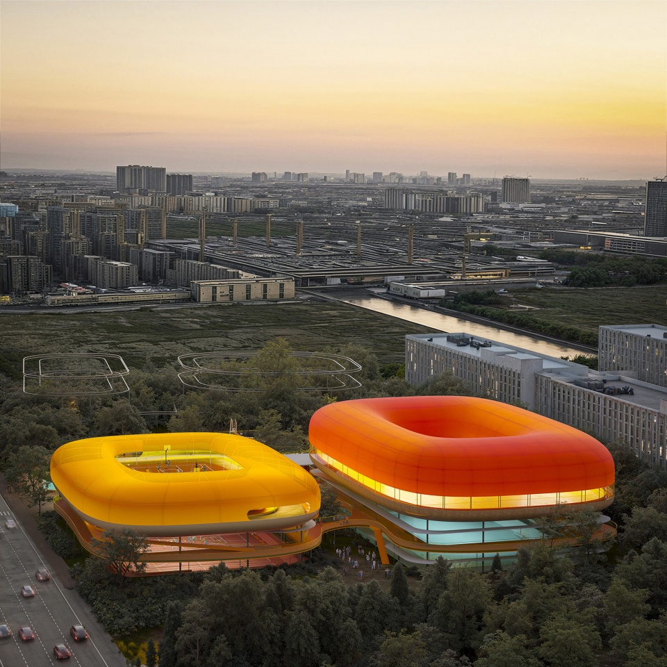 songjiang district sijing town sports center by selgascano