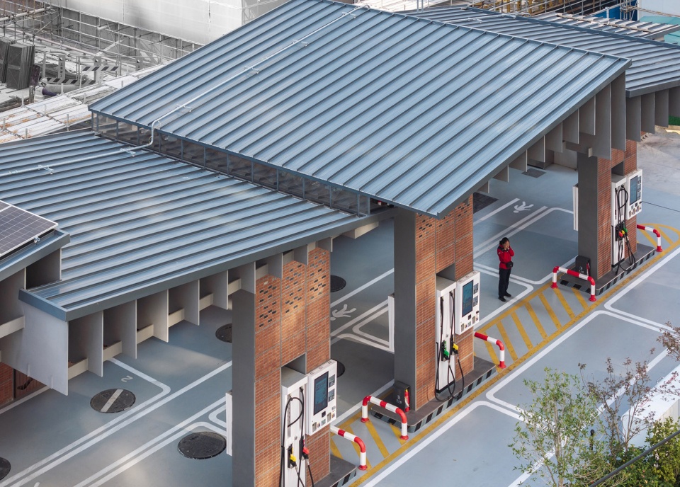 hongkou brick gas station by original design studio