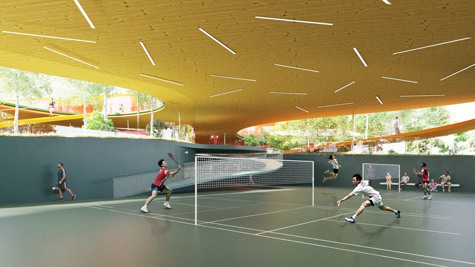 songjiang district sijing town sports center by selgascano