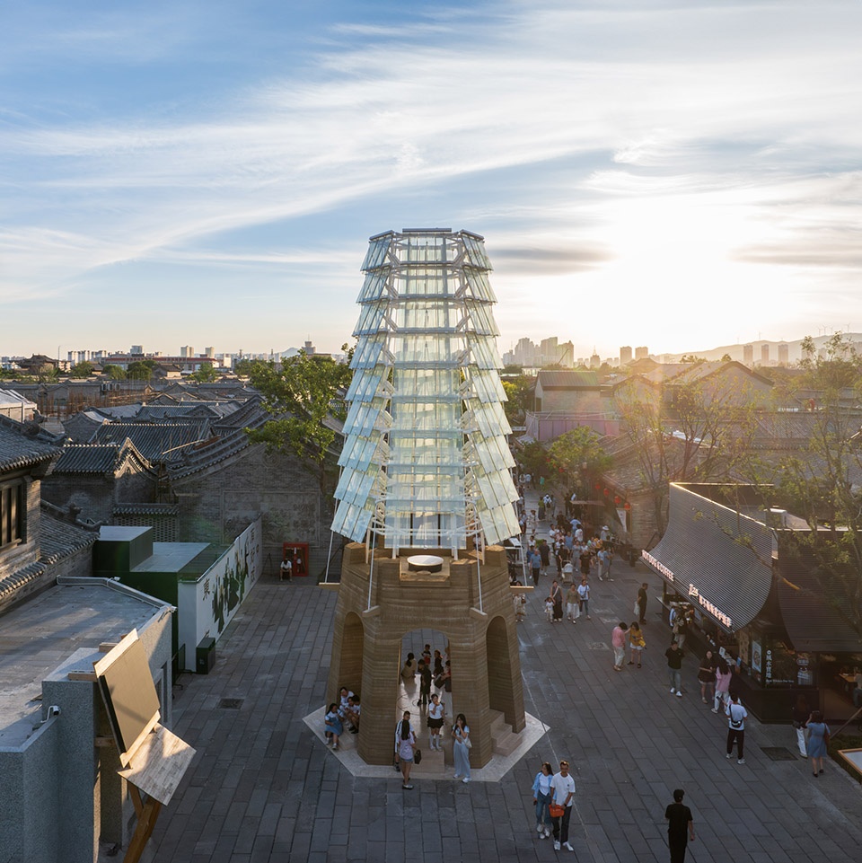 datong ancient town silk road tower by xj design agency