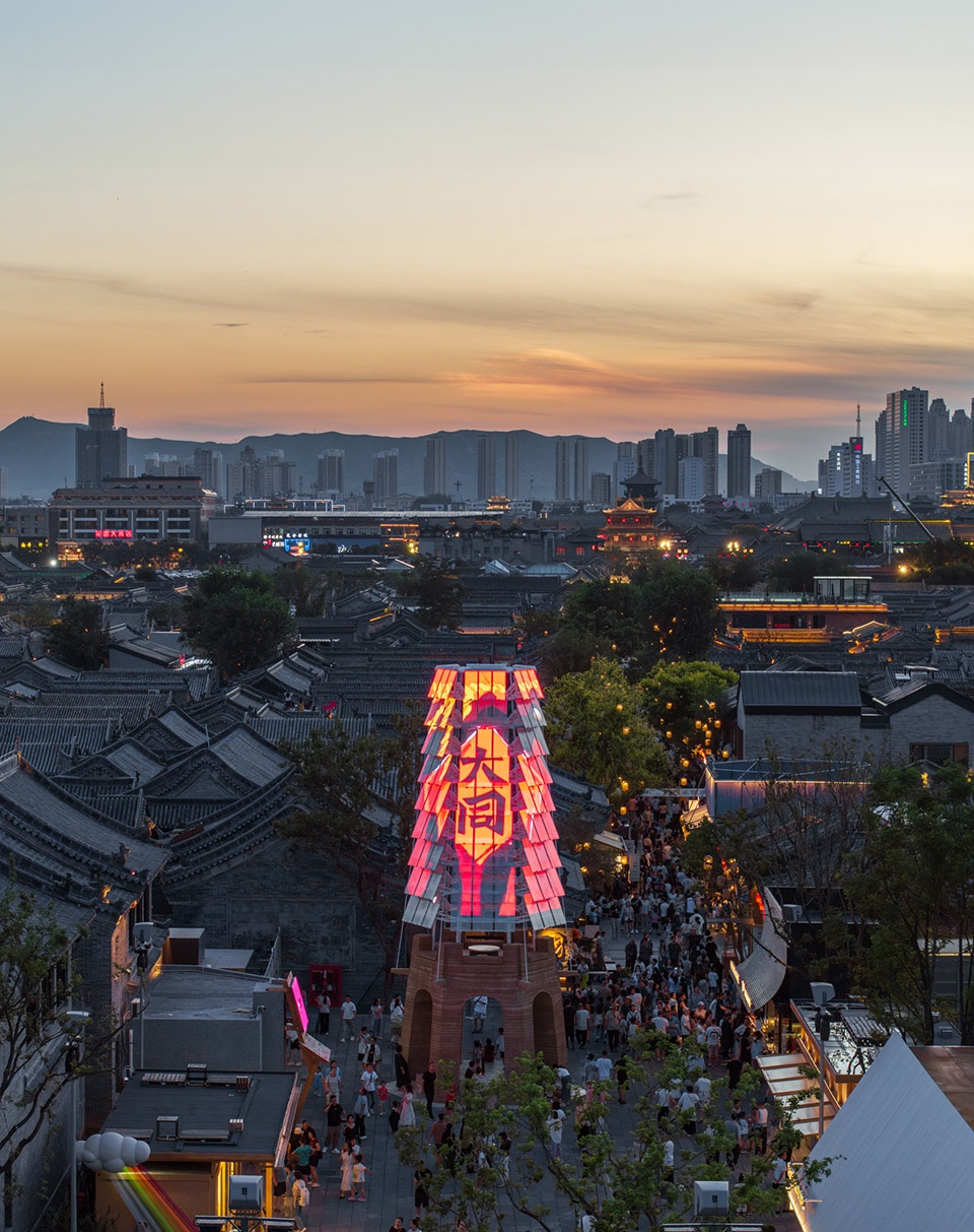datong ancient town silk road tower by xj design agency