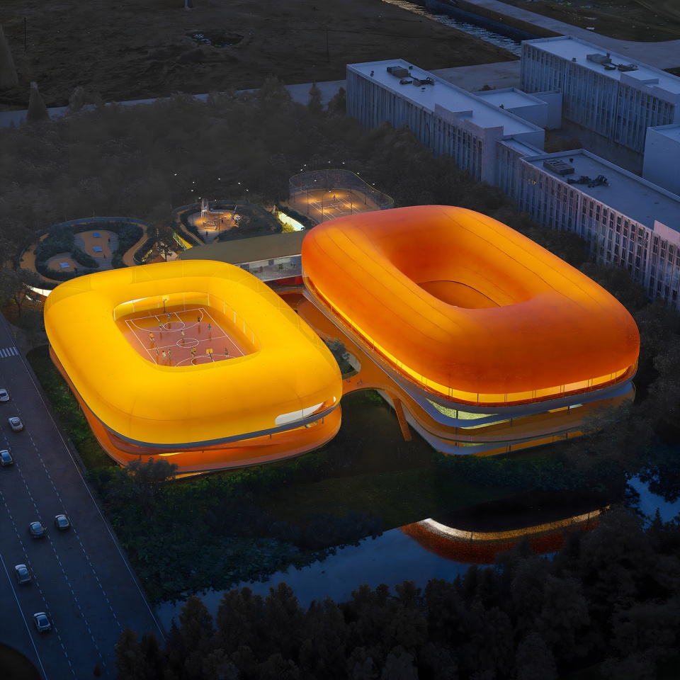 songjiang district sijing town sports center by selgascano