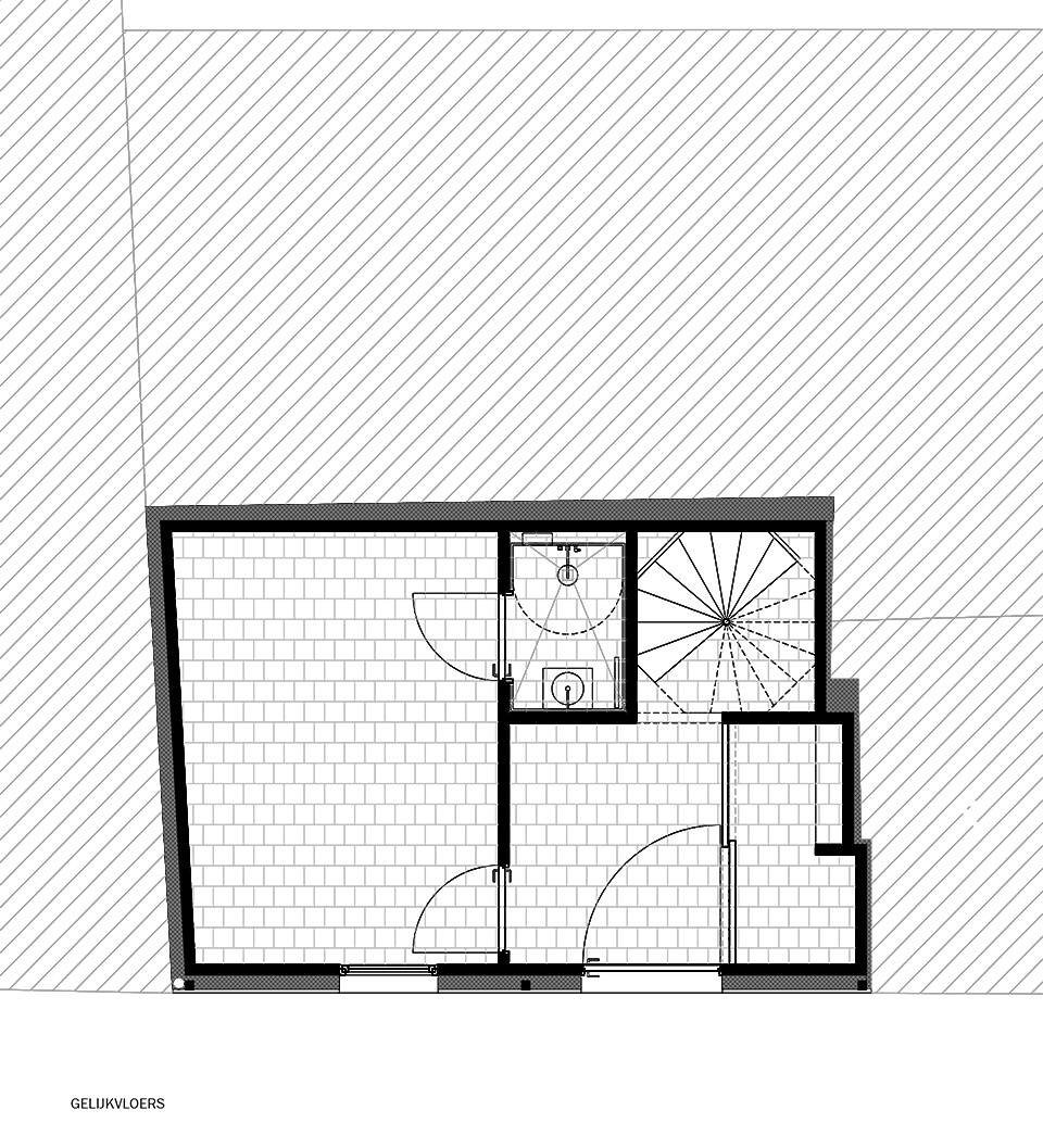 glass brick house by delmulle delmulle architecten