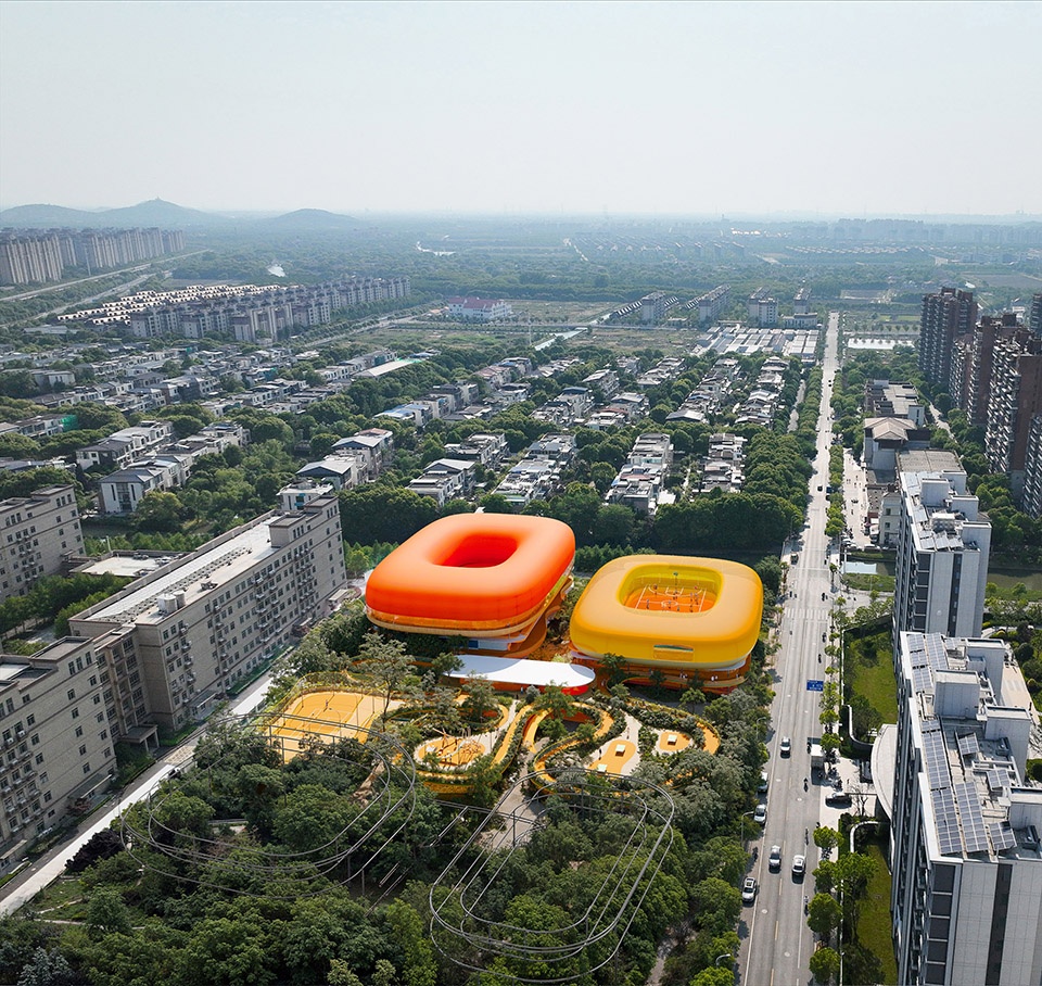 songjiang district sijing town sports center by selgascano