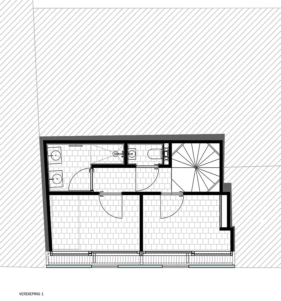 glass brick house by delmulle delmulle architecten