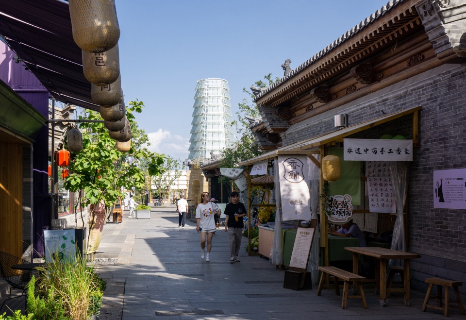 datong ancient town silk road tower by xj design agency