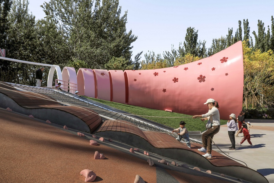 environmental renovation and enhancement design of cherry blossom valley in beixiaohe park beijing by dimu design