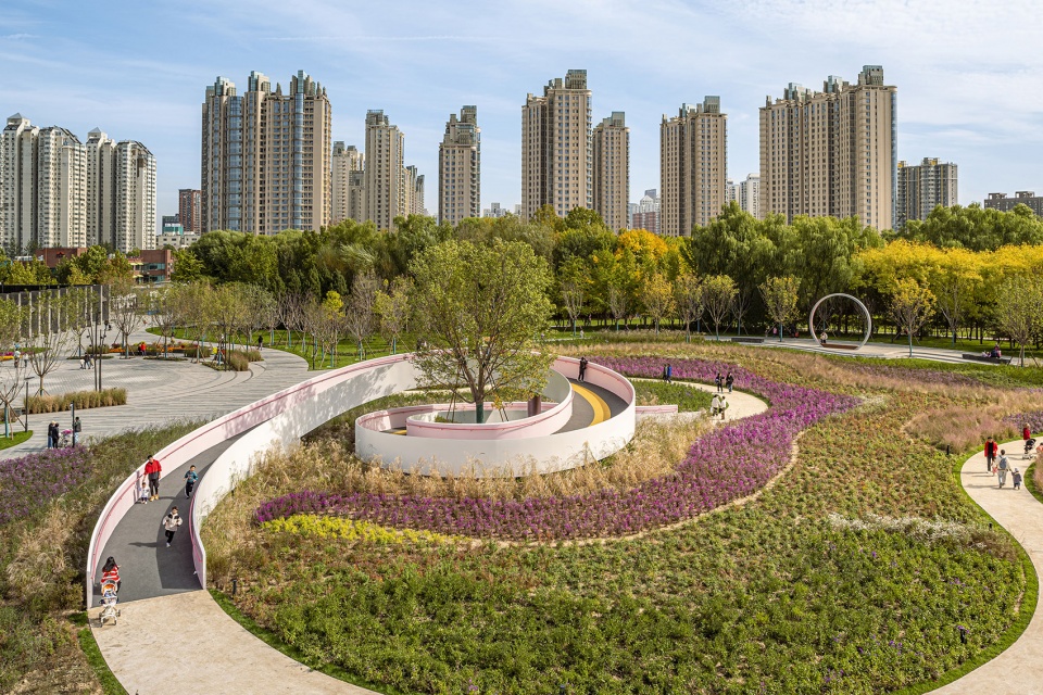 environmental renovation and enhancement design of cherry blossom valley in beixiaohe park beijing by dimu design