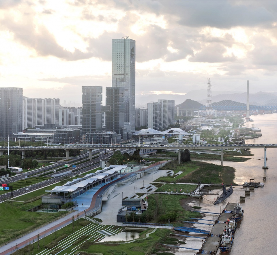 a reborn scenic field above waves by original design studio