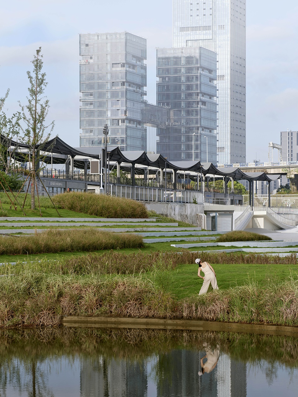 a reborn scenic field above waves by original design studio