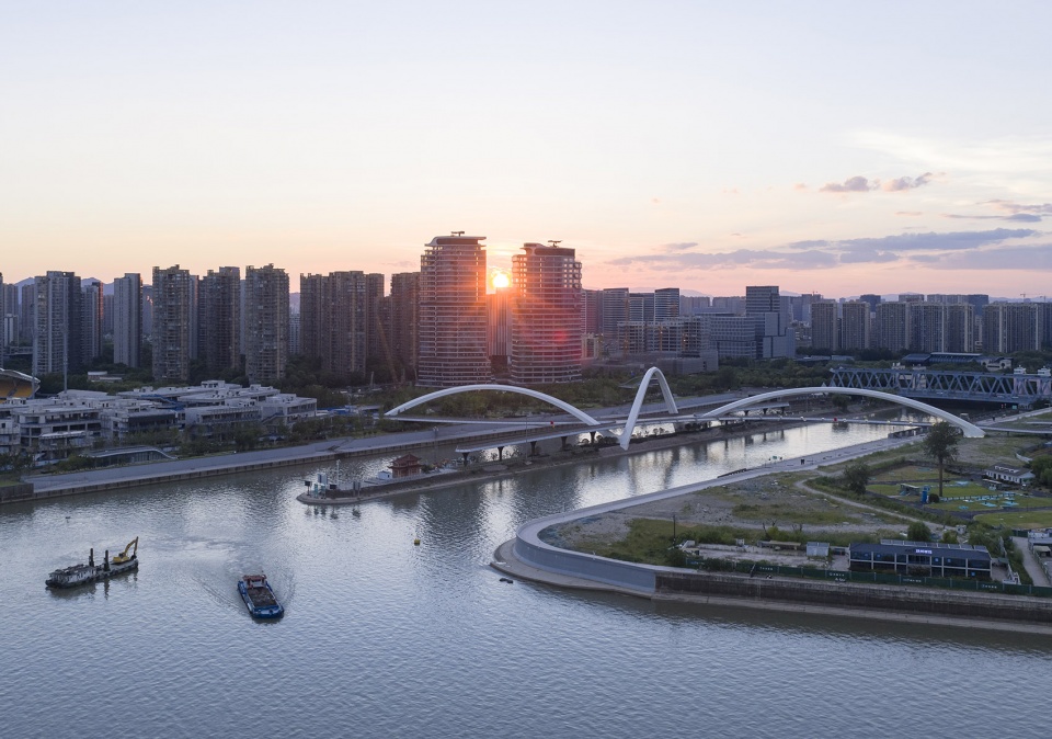 grand canal gateway bridge completed by zaha hadid architects