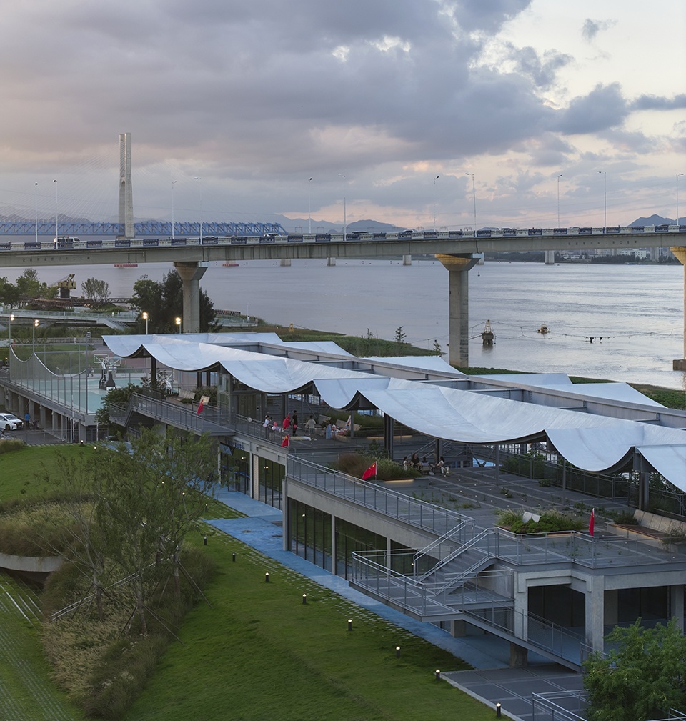a reborn scenic field above waves by original design studio