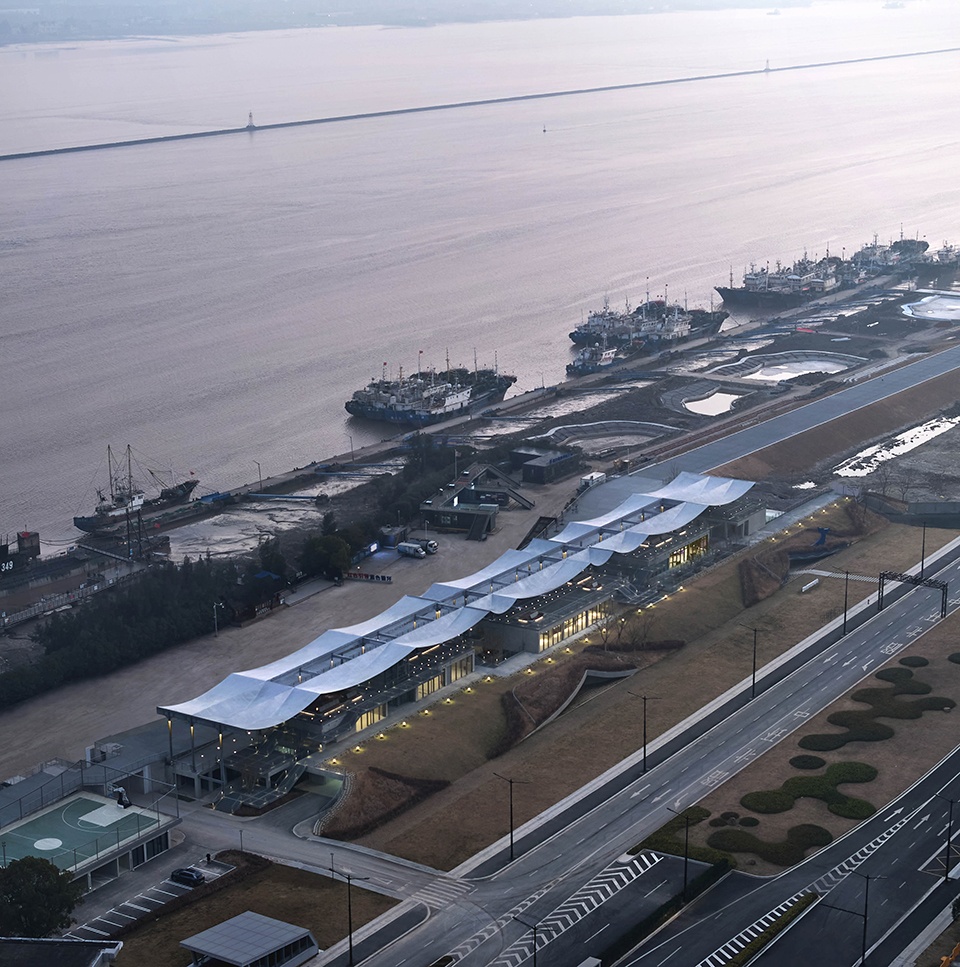 a reborn scenic field above waves by original design studio
