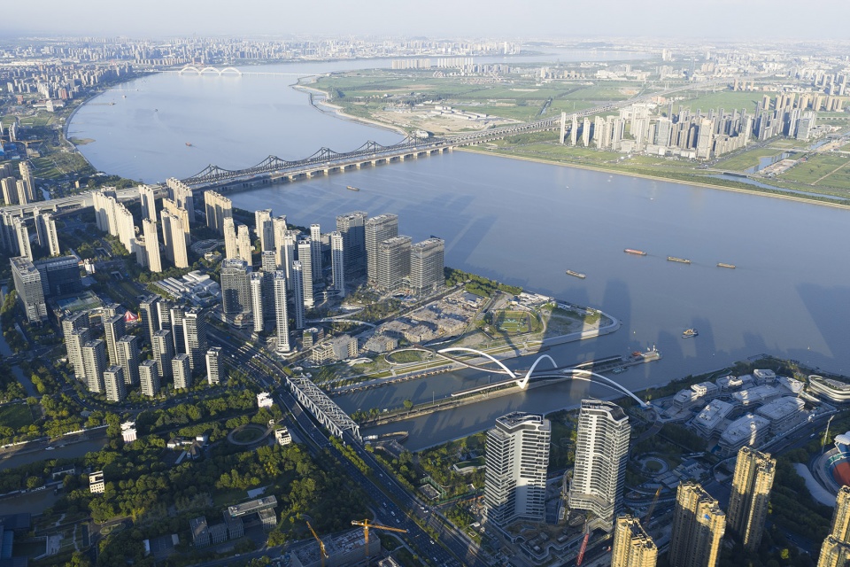 grand canal gateway bridge completed by zaha hadid architects
