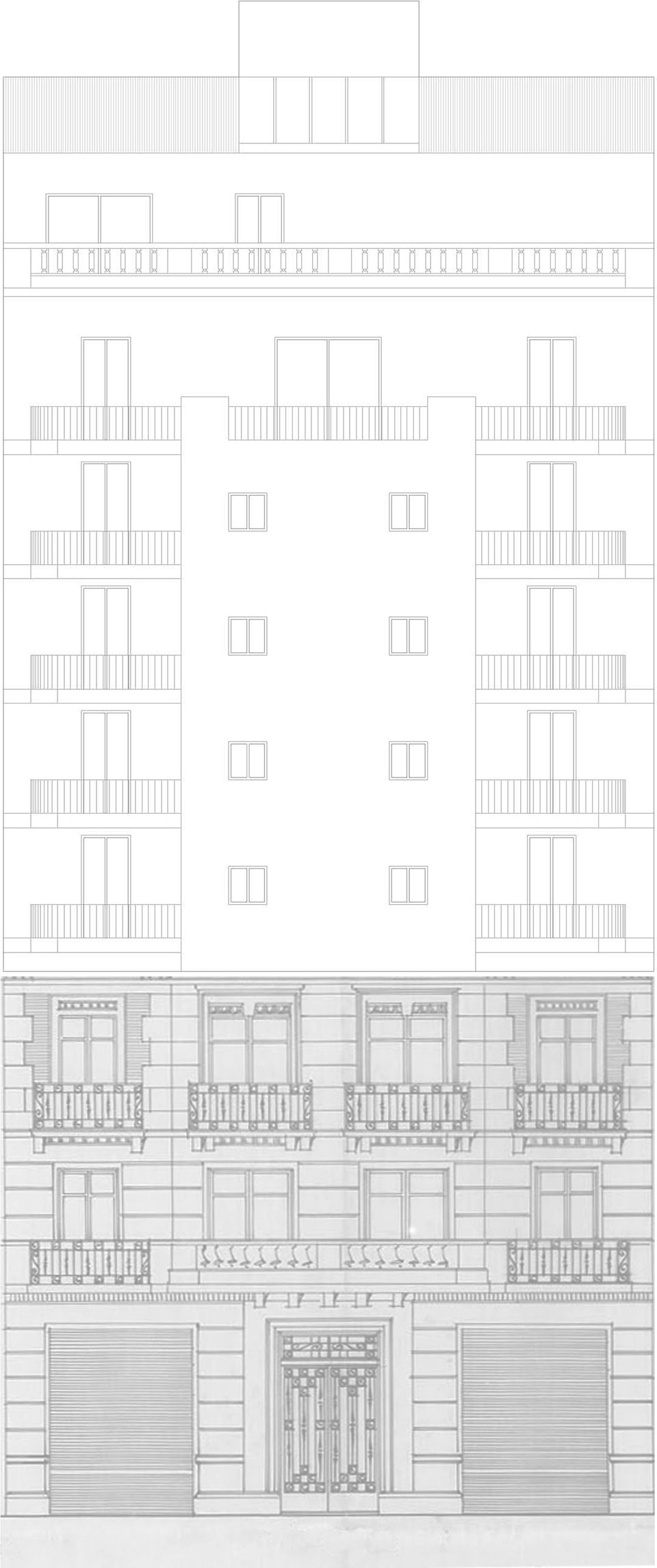 Metronom Arquitectura flat refurbishment in Eixample Barcelona facade 1