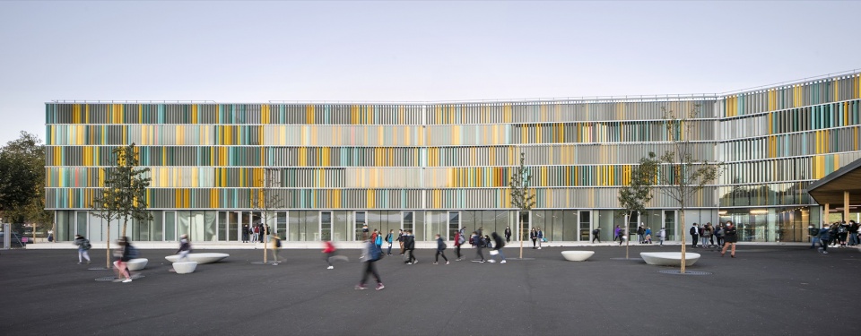 a new college in a french village by coco architecture
