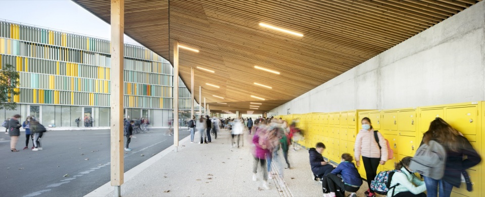 a new college in a french village by coco architecture