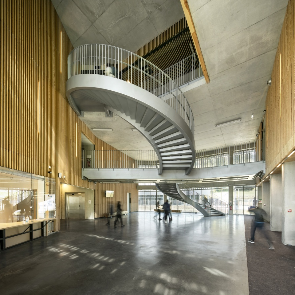 a new college in a french village by coco architecture