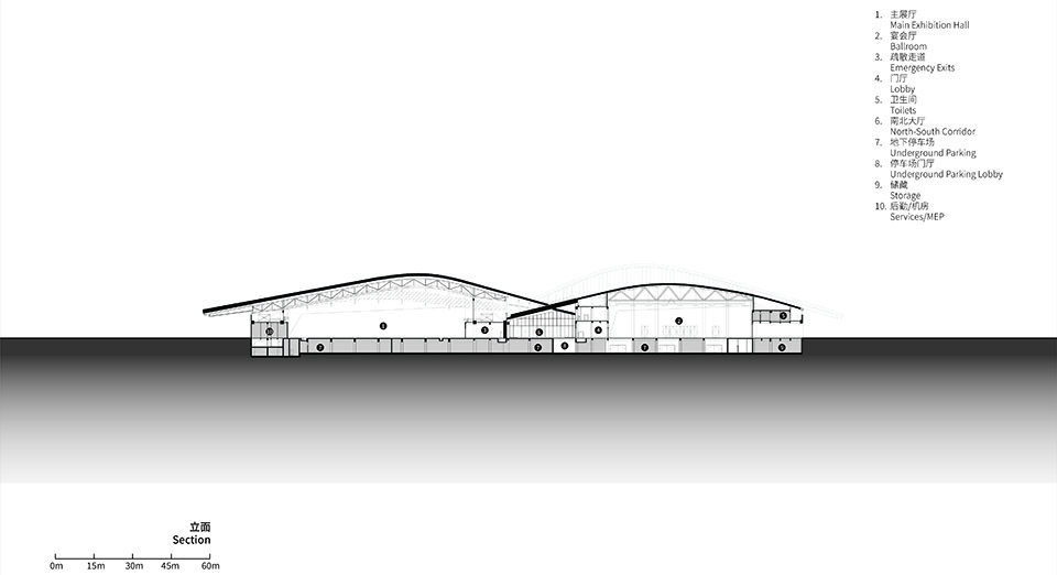 anji international convention and exhibtiion center by inernational frederic rolland architecture tus design group
