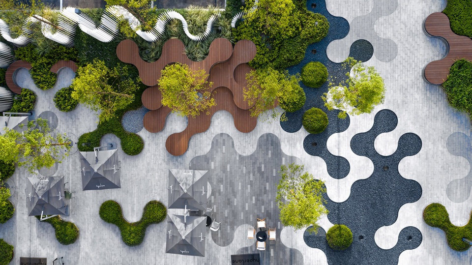 landscape design for the urban gallery hyperlane in chengdu china by aspect studios