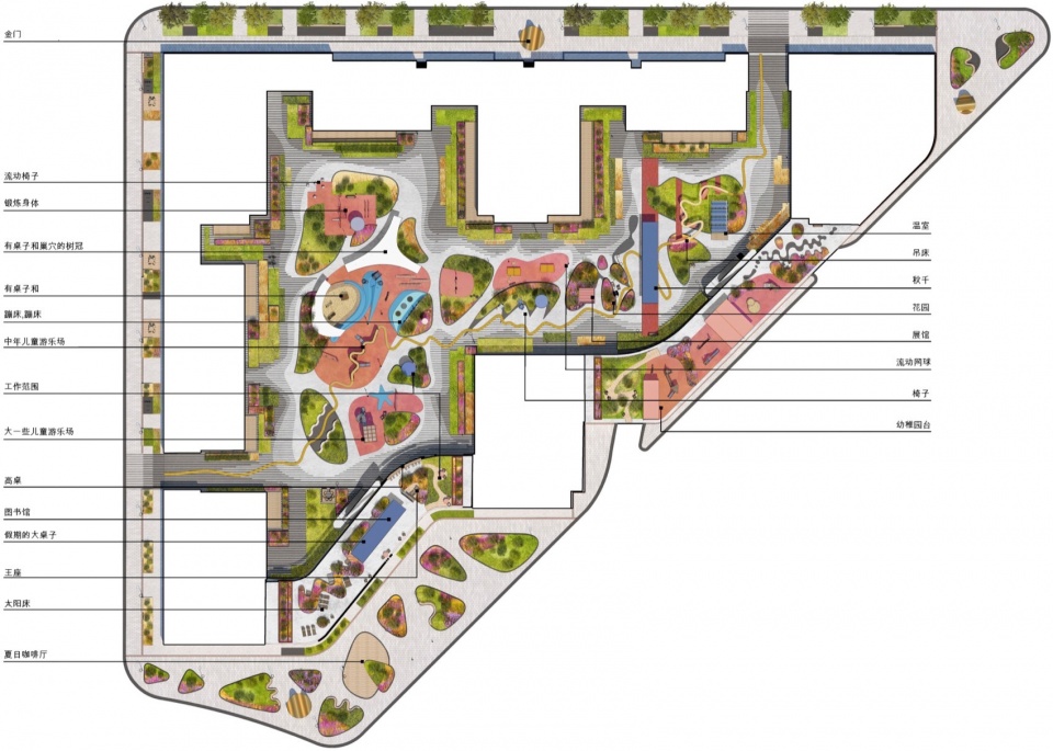 courtyard of wow residential complex by architectural bureau vesch