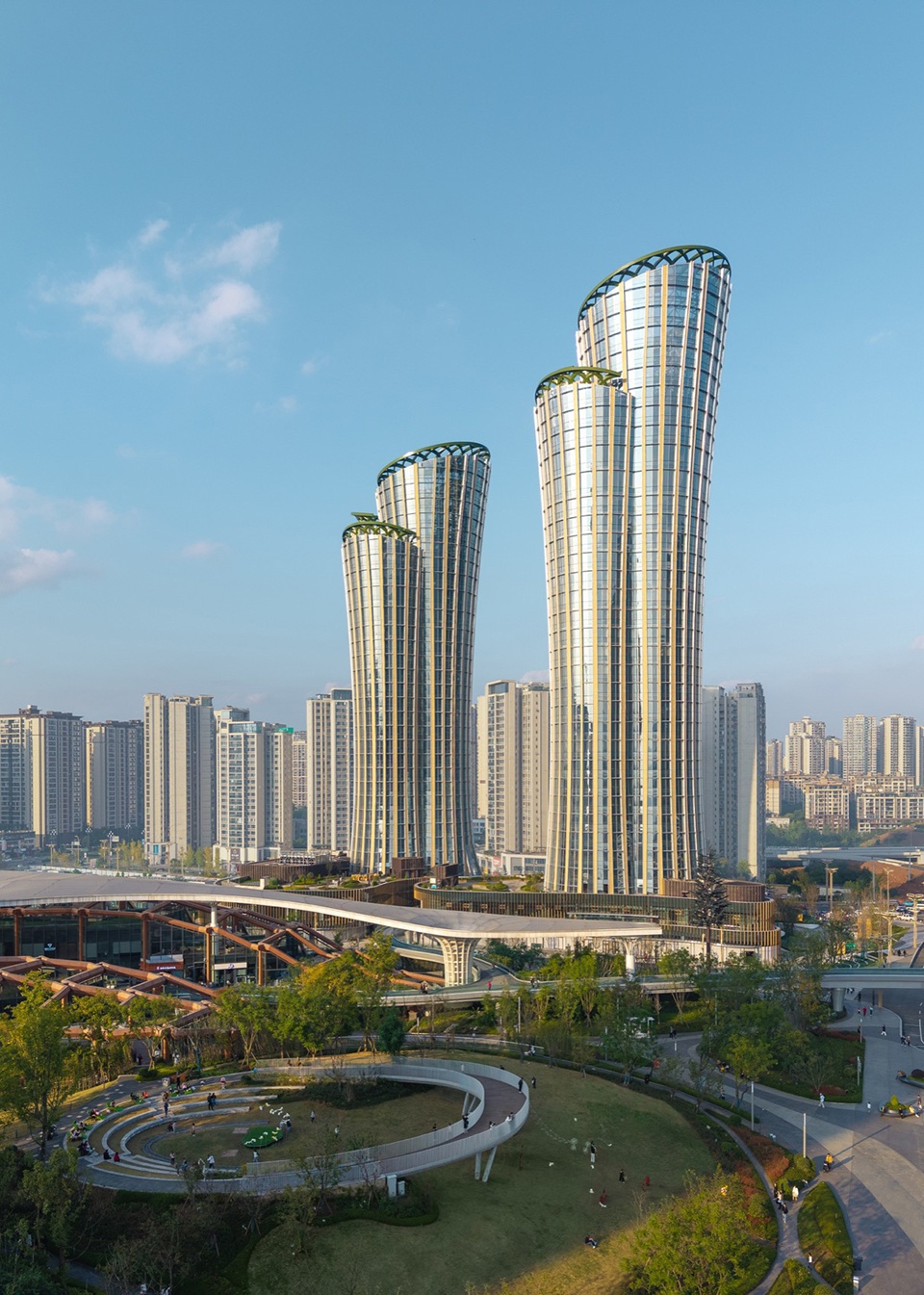 Yibin High Speed Railway Station Gateway Development in Sichuan Province by Pelli Clarke Partners