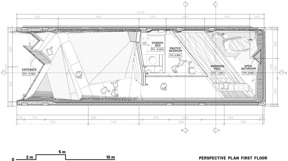 folded rooms garden by radar
