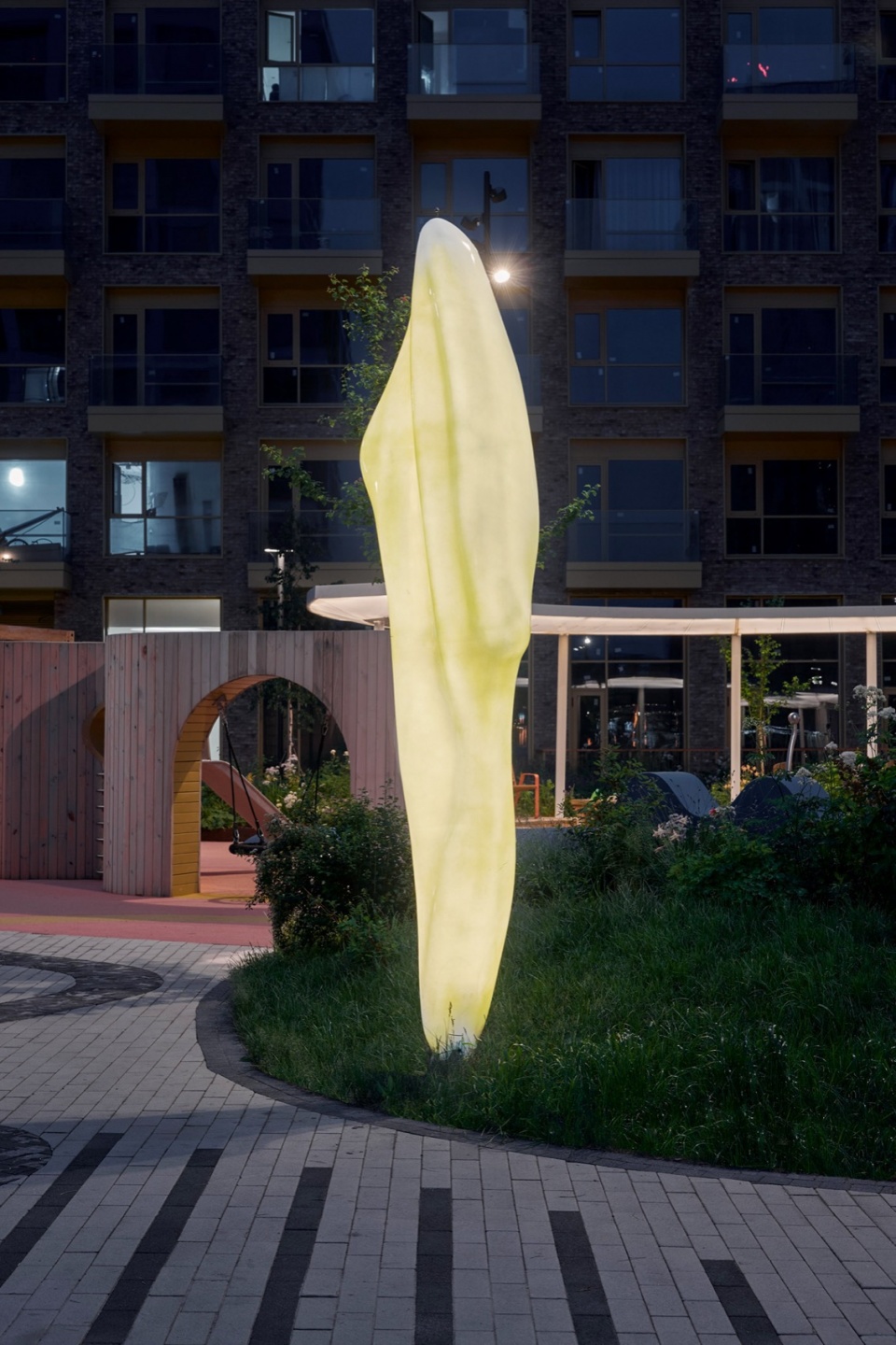courtyard of wow residential complex by architectural bureau vesch