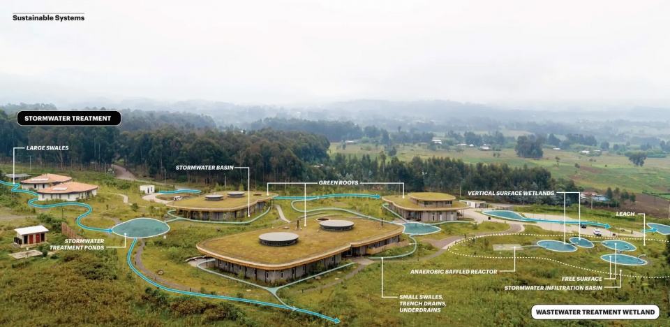 2025 asla general design award of honor the ellen degeneres campus for the dian fossey fund mass design group tenxten