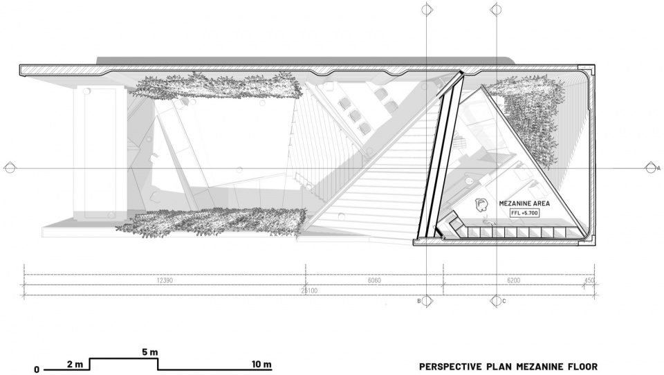folded rooms garden by radar