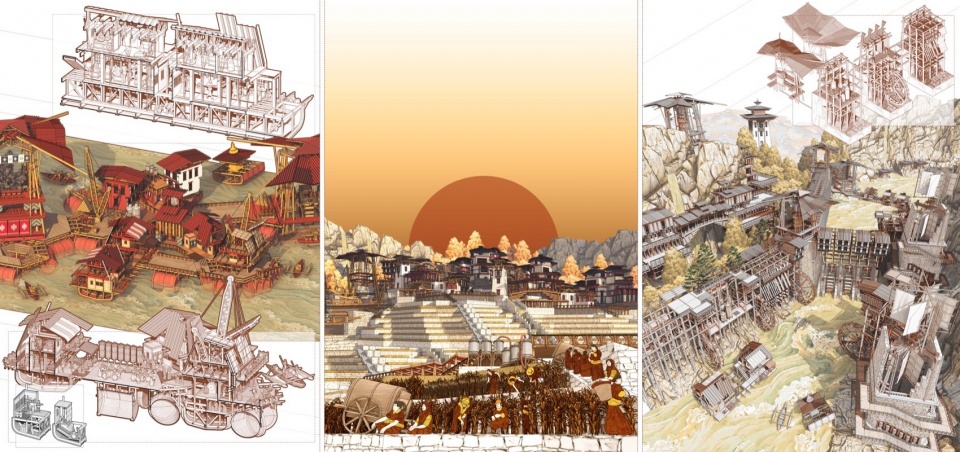 the winning works of the 8th architectural drawing award are on display at the sir john thorne museum