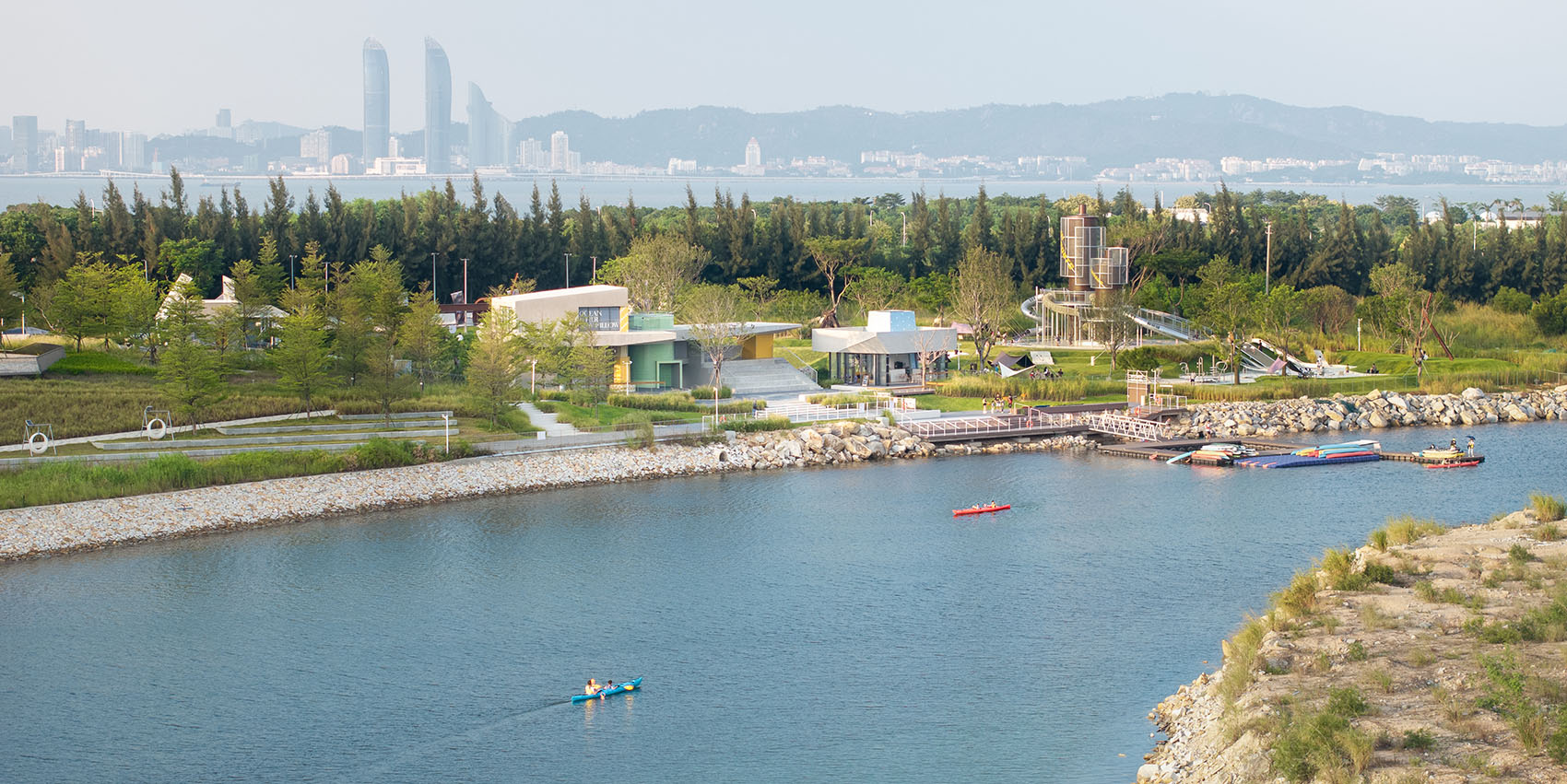 Sports Support Buildings on Double Happiness Island
