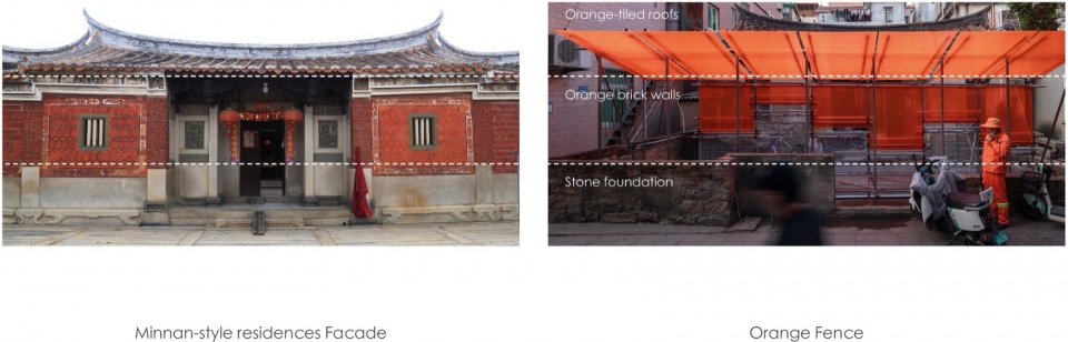orange fence by tag