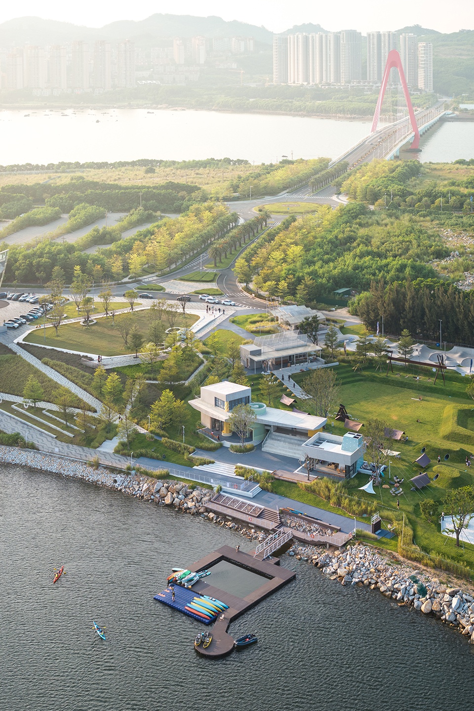 Sports Support Buildings on Double Happiness Island